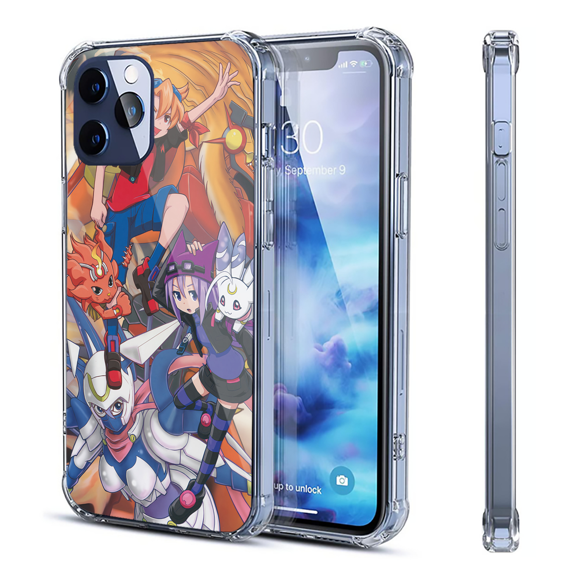 （画像用） Digimon デジタルモンスター/デジモン 【iPhone 12シリーズ対応】透明スマホケース（クリアソフトケース）